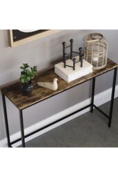 Home Discount Vida Designs Brooklyn Console Table Storage Organizer 740 x 1000 x 300 mm in Dark Brown - thumbnail 5