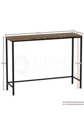Home Discount Vida Designs Brooklyn Console Table Storage Organizer 740 x 1000 x 300 mm in Dark Brown - thumbnail 2