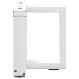 Berkfield Home Coffee Table Legs T-Shaped¬†2 pcs White 30x25x(30-31) cm Steel - thumbnail 3