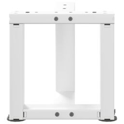 Berkfield Home Coffee Table Legs T-Shaped¬†2 pcs White 30x25x(30-31) cm Steel - thumbnail 6