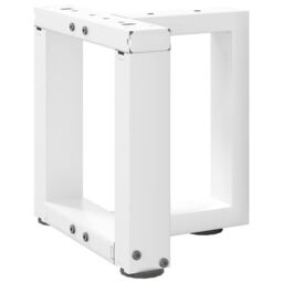 Berkfield Home Coffee Table Legs T-Shaped¬†2 pcs White 30x25x(30-31) cm Steel - thumbnail 4