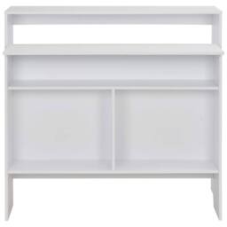 Berkfield Home Bar Table with 2 Table Tops White 130x40x120 cm - Size: 130 x 40 x 120 cm - thumbnail 5