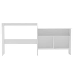 Berkfield Home Bar Table with 2 Table Tops White 130x40x120 cm - Size: 130 x 40 x 120 cm - thumbnail 3