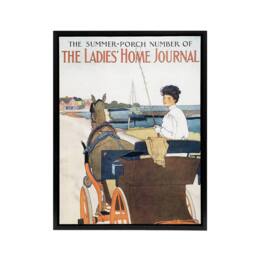 "Artery8 Home Journal Vintage Mag Framed Canvas Wall Art Print Penfield in Beige - Size: W12"" x H16""" - thumbnail 1
