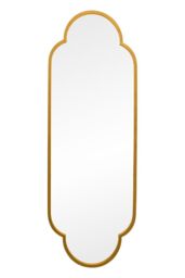 MirrorOutlet Gold Metal Framed Double Arched Oval Garden Wall Mirror (170CM X 59M) - Size: 1 Pack - thumbnail 3