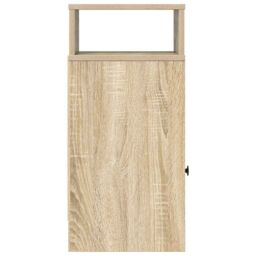 Berkfield Home Bedside Cabinet with Drawer Sonoma Oak 25x31x66 cm in Brown - Size: 25 x 31 x 66 cm - thumbnail 6