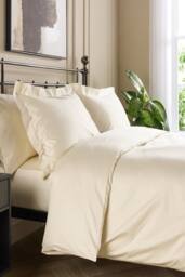Hotel Pure Luxury 4 Star Duvet Cover Set in Cream - Size: Double - thumbnail 3