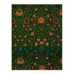 Artery8 William Morris Framed Wall Art Violet & Columbine Floral Pattern in Green - Size: A4 - thumbnail 3