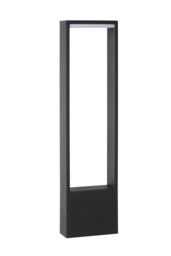 Lucide 'GOA' Non Dimmable Modern Stylish Garden Outdoor LED Bollard Light in Black - thumbnail 2