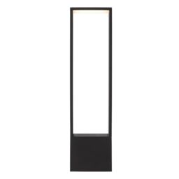 Lucide 'GOA' Non Dimmable Modern Stylish Garden Outdoor LED Bollard Light in Black - thumbnail 5