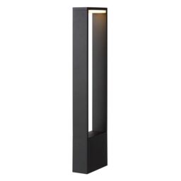 Lucide 'GOA' Non Dimmable Modern Stylish Garden Outdoor LED Bollard Light in Black - thumbnail 3