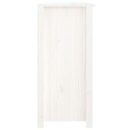 Berkfield Home Sideboard White 100x35x74 cm Solid Wood Pine - Size: 100 x 35 x 74 cm - thumbnail 4