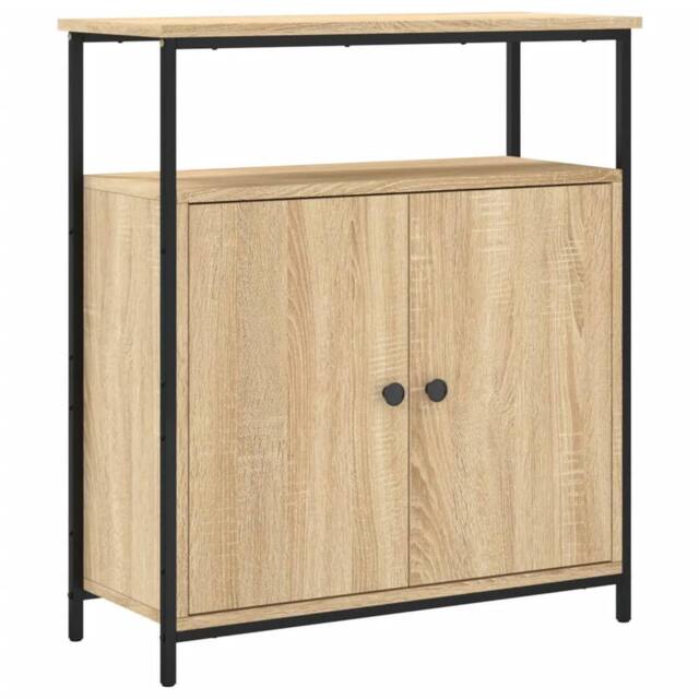 Berkfield Home Sideboard Sonoma Oak 70x30x80 cm Engineered Wood in Light Oak - Size: 70 x 30 x 80 cm - image 1