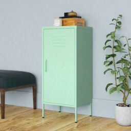 Berkfield Home Storage Cabinet Mint 42.5x35x101.5 cm Steel in Blue - thumbnail 1