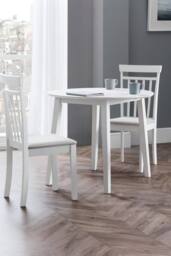 Julian Bowen Coast Round 2-4 Seater Drop Leaf Dining Table in White - thumbnail 2