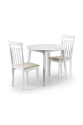 Julian Bowen Coast Round 2-4 Seater Drop Leaf Dining Table in White - thumbnail 9