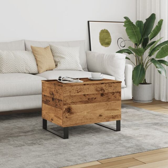 Berkfield Home Coffee Table Old Wood 60x44.5x45 cm Engineered Wood in Brown - image 1