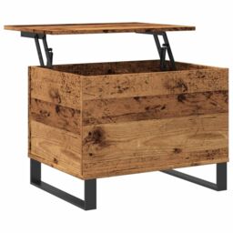 Berkfield Home Coffee Table Old Wood 60x44.5x45 cm Engineered Wood in Brown - thumbnail 5