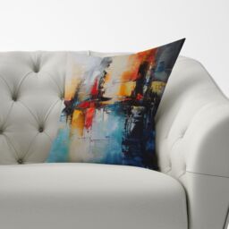 Warren Reed - Designer Reflective Splendour: City In Abstract Cushions - Size: 60 cm x 60 cm - thumbnail 3