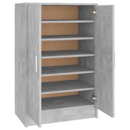 Berkfield Home Shoe Cabinet Concrete Grey 60x35x92 cm Engineered Wood - Size: 60 x 35 x 92 cm - thumbnail 6