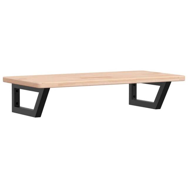 Berkfield Home Basin Shelf Wall Mounted Steel & Solid Wood Oak in Light Brown - image 1
