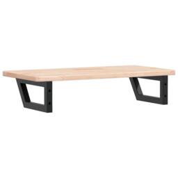 Berkfield Home Basin Shelf Wall Mounted Steel & Solid Wood Oak in Light Brown - thumbnail 6