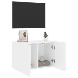 Berkfield Home TV Cabinet Wall-mounted White 60x30x41 cm - Size: 60 x 30 x 41 cm - thumbnail 4