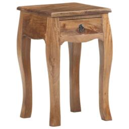 Berkfield Home Bed Cabinet 28x28x46 cm Solid Mango Wood in Brown - Size: 28 x 28 x 46 cm - thumbnail 9