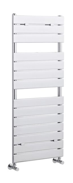 Balterley Contemporary Heated Towel Rail 14 Flat Panels, 1213mm x 500mm - Chrome in Silver - image 1