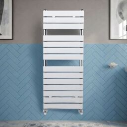 Balterley Contemporary Heated Towel Rail 14 Flat Panels, 1213mm x 500mm - Chrome in Silver - thumbnail 8