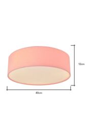 BHS Lighting Glow Flush Ceiling Light in Pink - thumbnail 5