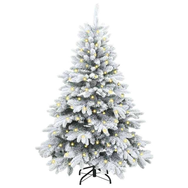 Berkfield Home Beautiful Artificial Christmas Tree with 150 LEDs Green 150 cm PE in White - image 1