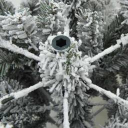 Berkfield Home Beautiful Artificial Christmas Tree with 150 LEDs Green 150 cm PE in White - thumbnail 9