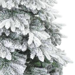 Berkfield Home Beautiful Artificial Christmas Tree with 150 LEDs Green 150 cm PE in White - thumbnail 7