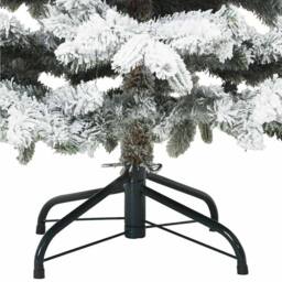 Berkfield Home Beautiful Artificial Christmas Tree with 150 LEDs Green 150 cm PE in White - thumbnail 8
