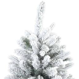 Berkfield Home Beautiful Artificial Christmas Tree with 150 LEDs Green 150 cm PE in White - thumbnail 6