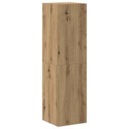 Berkfield Home Wall Mounted TV cabinets 3 pcs Artisan Oak Engineered Wood in Brown - thumbnail 4