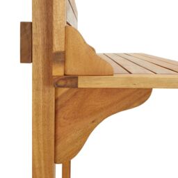 Berkfield Home Balcony Bar Table 90x37x122.5 cm Solid Acacia Wood in Brown - thumbnail 6