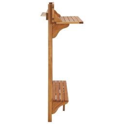 Berkfield Home Balcony Bar Table 90x37x122.5 cm Solid Acacia Wood in Brown - thumbnail 4