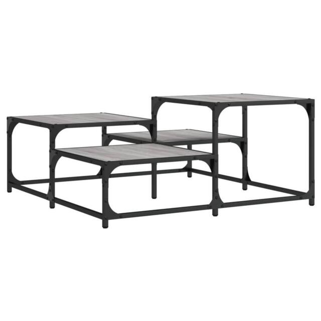 Berkfield Home Coffee Table Grey Sonoma 87.5x87.5x40 cm Engineered Wood - image 1