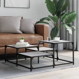 Berkfield Home Coffee Table Grey Sonoma 87.5x87.5x40 cm Engineered Wood - thumbnail 3