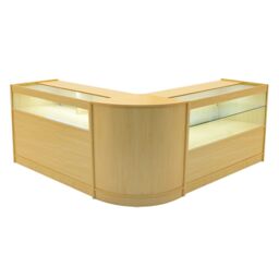 Monstershop Adonis LED Shop Counter Set B1200, C1200 & CM60 - Maple in Beige - thumbnail 1