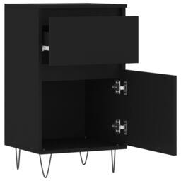 Berkfield Home Sideboards 2 pcs Black 40x35x70 cm Engineered Wood - Size: 40 x 35 x 70 cm - thumbnail 7