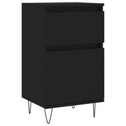 Berkfield Home Sideboards 2 pcs Black 40x35x70 cm Engineered Wood - Size: 40 x 35 x 70 cm - thumbnail 5