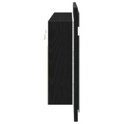 Berkfield Home LED Mirror Cabinet Black Oak 100x12x45 cm Engineered Wood - Size: 100 x 12 x 45 cm - thumbnail 8