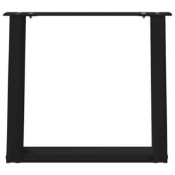 Berkfield Home Coffee Table Legs U-Shaped 2 pcs Black 50x(42-43) cm Steel - thumbnail 5