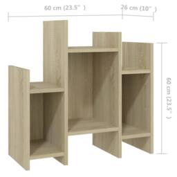 Berkfield Home Side Cabinet Sonoma Oak 60x26x60 cm Engineered Wood in Light Tan - Size: 60 x 26 x 60 cm - thumbnail 7