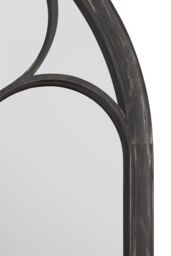MirrorOutlet 'Somerley' Chapel Arch Large Black Garden Wall Mirror 150cm x 81cm - Size: 150 cm x 81 cm - thumbnail 3