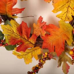 KORVIXA Fall Door Berries Harvest Wreath Autumn in Red - Size: 100 cm - thumbnail 5