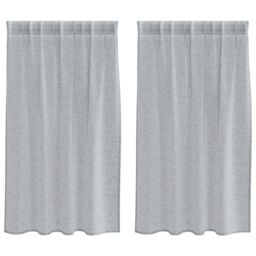 Berkfield Home Curtains with Curtains 2 pcs Dark gray 140 x 140 cm Polyester in Grey - thumbnail 2